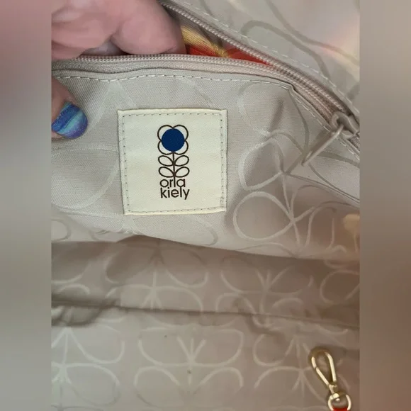 Orla Kiely Blue Sharpie Dog Show Navy Shoulder Bag - Picture 10 of 10